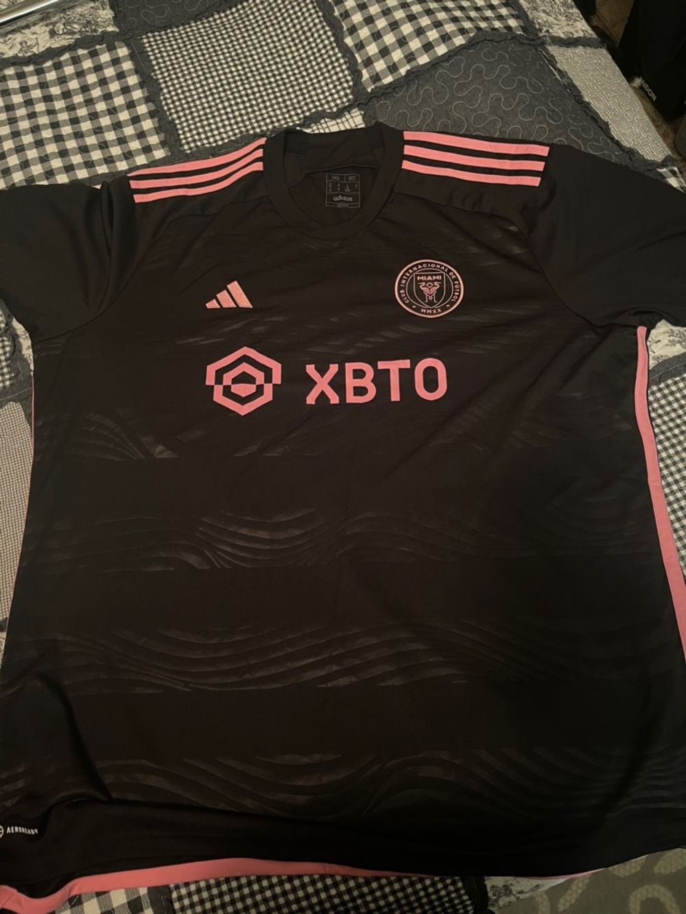 adidas Black and Pink Miami CF Soccer Jersey